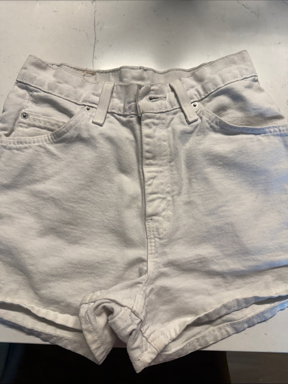 Vintage Levi's 912 White Denim Shorts